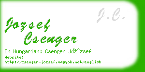 jozsef csenger business card